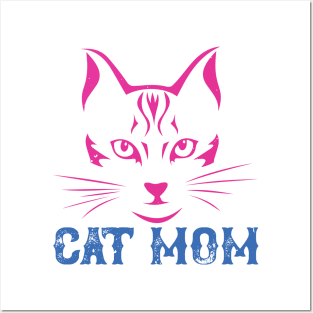 Cat Mom Posters and Art